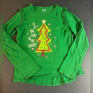 Festive Green Long Sleeve Tee